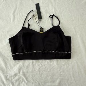 House of Harlow Black Crop Top